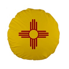 New Mexico Flag Standard 15  Premium Round Cushions by FlagGallery