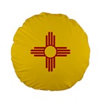 New Mexico Flag Standard 15  Premium Flano Round Cushions Front