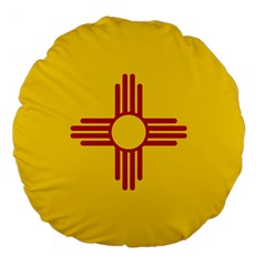 New Mexico Flag Large 18  Premium Flano Round Cushions by FlagGallery