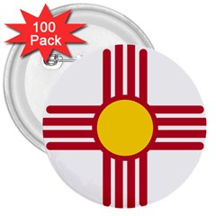 New Mexico Flag 3  Buttons (100 Pack)  by FlagGallery