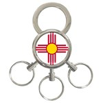 New Mexico Flag 3-Ring Key Chain Front