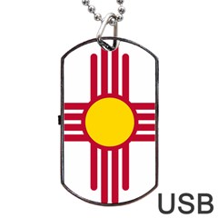 New Mexico Flag Dog Tag Usb Flash (one Side) by FlagGallery