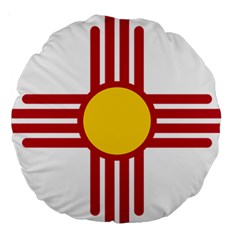 New Mexico Flag Large 18  Premium Round Cushions by FlagGallery