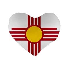 New Mexico Flag Standard 16  Premium Heart Shape Cushions by FlagGallery