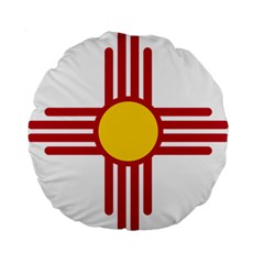 New Mexico Flag Standard 15  Premium Flano Round Cushions by FlagGallery