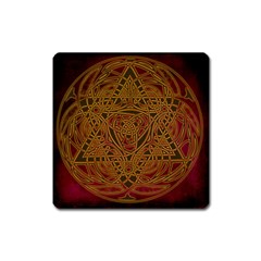 Celtic Spiritual Pattern Art Square Magnet