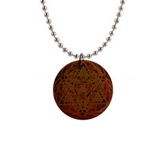 Celtic Spiritual Pattern Art 1  Button Necklace