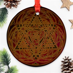 Celtic Spiritual Pattern Art Round Ornament (Two Sides)