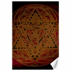 Celtic Spiritual Pattern Art Canvas 12  x 18 