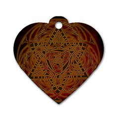 Celtic Spiritual Pattern Art Dog Tag Heart (Two Sides)