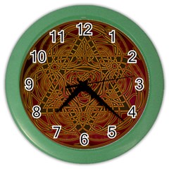 Celtic Spiritual Pattern Art Color Wall Clock