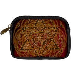 Celtic Spiritual Pattern Art Digital Camera Leather Case