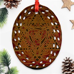 Celtic Spiritual Pattern Art Oval Filigree Ornament (Two Sides)