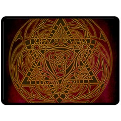 Celtic Spiritual Pattern Art Double Sided Fleece Blanket (large)  by Pakrebo