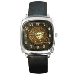 Noble Steampunk Clockwork Square Metal Watch by FantasyWorld7