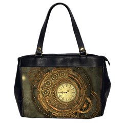 Noble Steampunk Clockwork Oversize Office Handbag (2 Sides) by FantasyWorld7