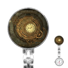 Noble Steampunk Clockwork Stainless Steel Nurses Watch by FantasyWorld7