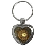 Noble Steampunk Clockwork Key Chain (Heart) Front