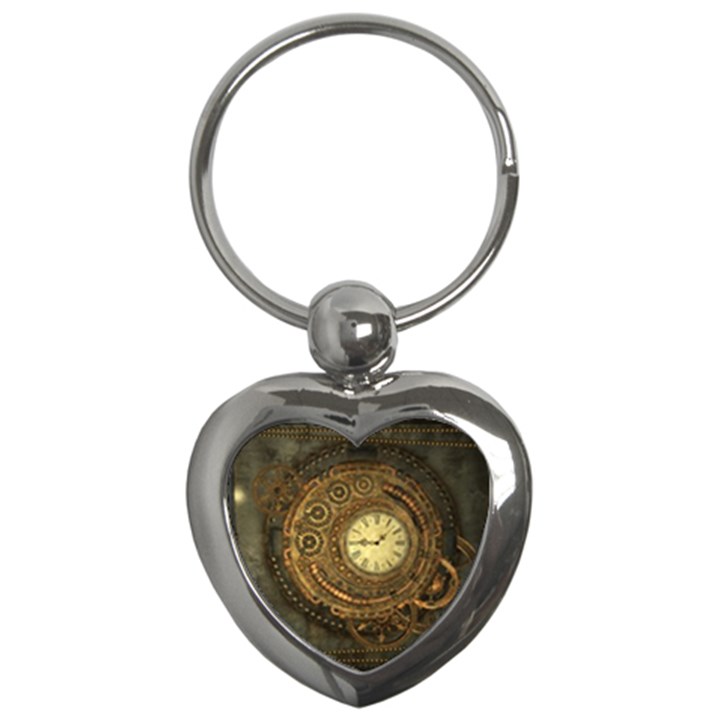 Noble Steampunk Clockwork Key Chain (Heart)