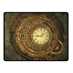 Noble Steampunk Clockwork Fleece Blanket (small) by FantasyWorld7