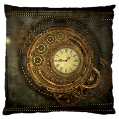 Noble Steampunk Clockwork Standard Flano Cushion Case (one Side) by FantasyWorld7