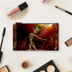 Little Fairy Dancing In The Night Cosmetic Bag (small) by FantasyWorld7