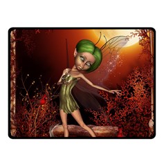 Little Fairy Dancing In The Night Fleece Blanket (small) by FantasyWorld7