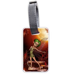 Little Fairy Dancing In The Night Luggage Tag (one Side) by FantasyWorld7