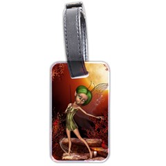 Little Fairy Dancing In The Night Luggage Tag (two Sides) by FantasyWorld7