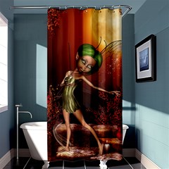 Little Fairy Dancing In The Night Shower Curtain 36  X 72  (stall)  by FantasyWorld7