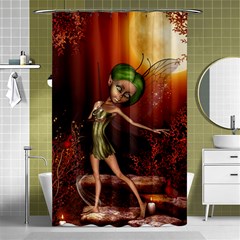 Little Fairy Dancing In The Night Shower Curtain 48  X 72  (small)  by FantasyWorld7