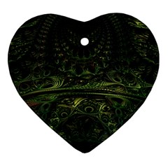 Background Alien Render 3d Fantasy Heart Ornament (two Sides) by Pakrebo