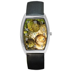 Bubbles Fantasy Green Design Barrel Style Metal Watch by Pakrebo