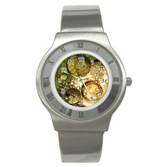 Bubbles Fantasy Green Design Stainless Steel Watch by Pakrebo