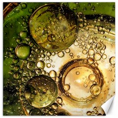 Bubbles Fantasy Green Design Canvas 20  X 20  by Pakrebo