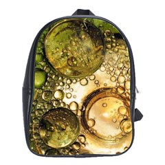 Bubbles Fantasy Green Design School Bag (large) by Pakrebo