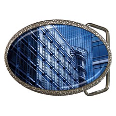 Abstract Architecture Azure Belt Buckles by Pakrebo