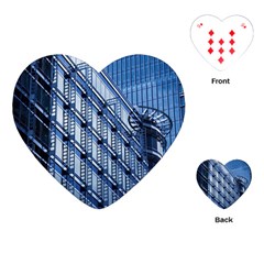 Abstract Architecture Azure Playing Cards Single Design (heart) by Pakrebo