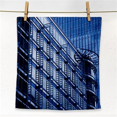 Abstract Architecture Azure Face Towel by Pakrebo