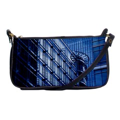 Abstract Architecture Azure Shoulder Clutch Bag by Pakrebo