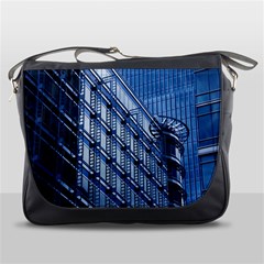 Abstract Architecture Azure Messenger Bag by Pakrebo