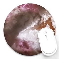 Thunder Thunderstorm Storm Weather Round Mousepads by Pakrebo