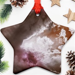 Thunder Thunderstorm Storm Weather Star Ornament (two Sides) by Pakrebo