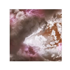 Thunder Thunderstorm Storm Weather Small Satin Scarf (square) by Pakrebo