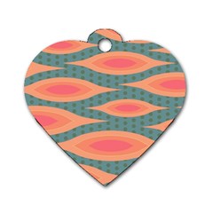 Background Non Seamless Pattern Dog Tag Heart (two Sides) by Pakrebo