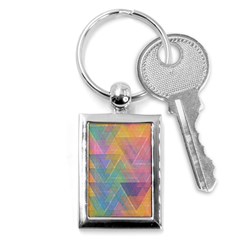 Triangle Pattern Mosaic Shape Key Chain (rectangle) by Pakrebo