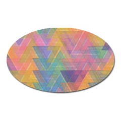 Triangle Pattern Mosaic Shape Oval Magnet by Pakrebo