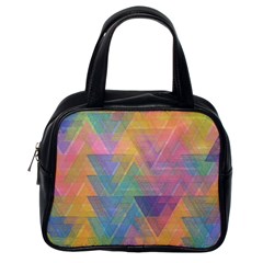 Triangle Pattern Mosaic Shape Classic Handbag (one Side) by Pakrebo