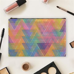 Triangle Pattern Mosaic Shape Cosmetic Bag (large) by Pakrebo