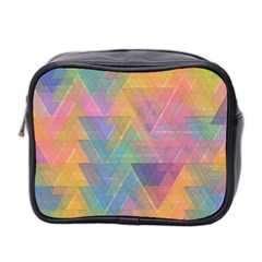 Triangle Pattern Mosaic Shape Mini Toiletries Bag (two Sides) by Pakrebo